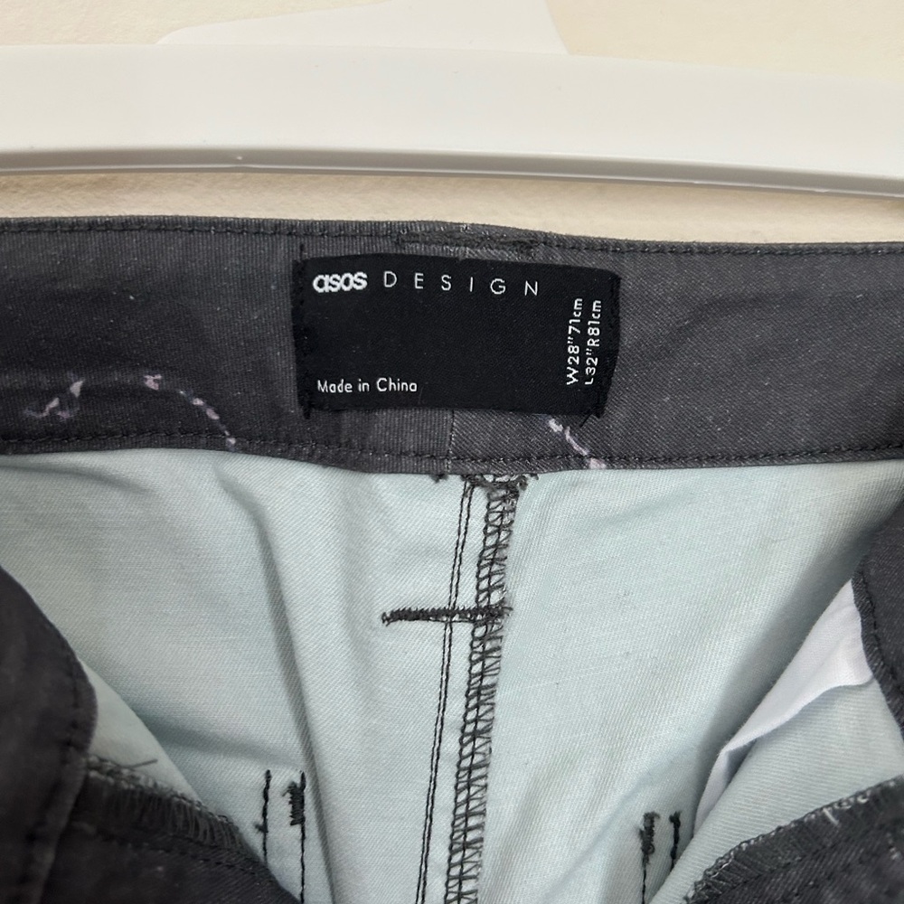 ASOS Design Charcoal Chinos